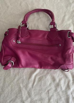Рожева вмістка сумочка жіноча y2k не велика рожевенька сумка багет2 фото
