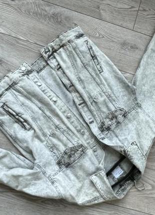 Джинсова куртка джинсовка bershka