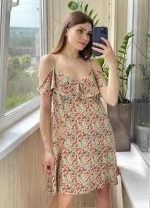 Zara платье в цветочный принт5 фото