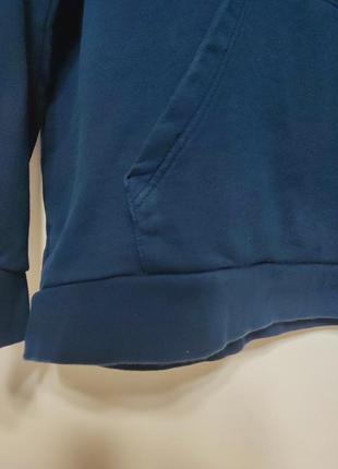 Худи толстовка реглан кофта спортивная мужская синяя прямая широкая adidas, размер xxl6 фото