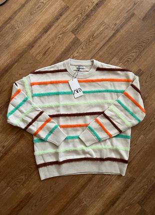Жакардовий светр zara (p. l-xl)