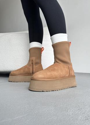 Сапоги ugg classic dipper chestnut коричневые женские