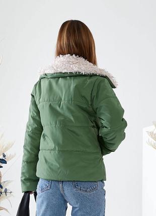 Куртка зі штучним каракуль.5 фото