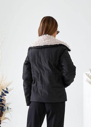 Куртка зі штучним каракуль.8 фото