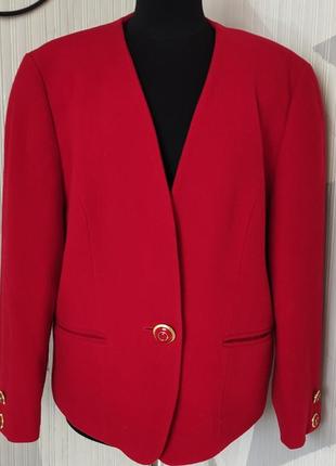 Красный жакет пиджак кашемир шерсть gerry weber1 фото