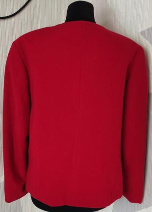 Красный жакет пиджак кашемир шерсть gerry weber в стиле old money3 фото