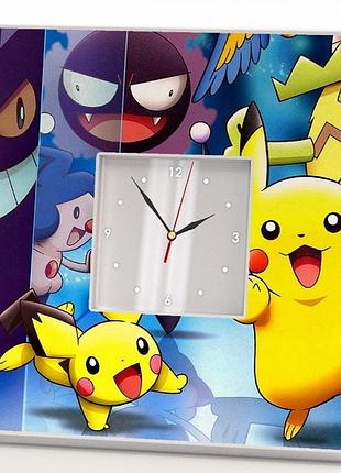 Годинник «мульфільм покемони. pokemon» прикраса для фанатів аніме, манга, в спальню, ігрову кімнату