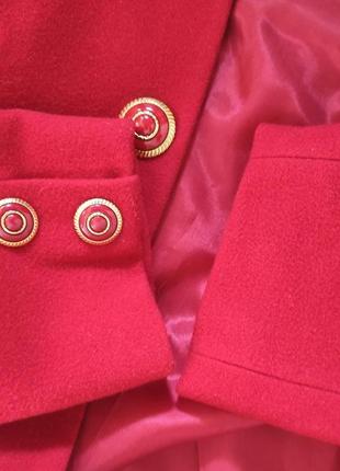 Красный жакет пиджак кашемир шерсть gerry weber в стиле old money7 фото