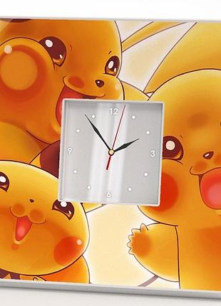 Годинник «покемони. pokemon» прикраса інтер'єру для фанатів аніме, манга, в спальню, ігрову кімнату