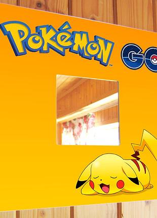 Декоративное зеркало "аниме покемон. pokemon" необычное украшение интерьера для фанатов, подарок в с