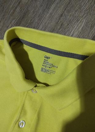 Мужская футболка / поло / gap / жёлтая футболка с воротником / мужская одежда / чоловічий одяг /2 фото