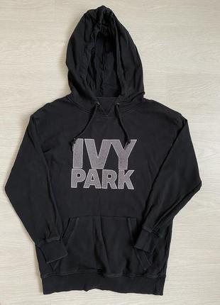 Женский черный свитшот оверсайз ivy park xs, 100% коттон, идеал