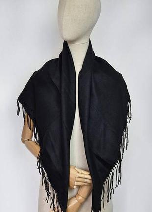 Платок женский черный теплый кашемировый