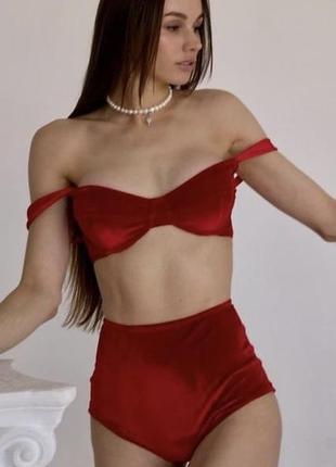 Бюстгальтер yesundress красный бархатный irene