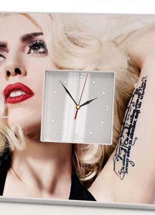 Настенные часы "леди гага. lady gaga" подарок для фанатов поп музыки, музыкантов