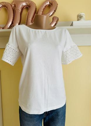 Коттоновая блуза с прошвой 😻2 фото