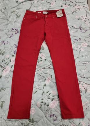 Чоловічі джинси червоні брюки нові topman