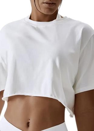 Футболки для тренировок укороченные вкорочені топ   zara футболки  тренування коттон cotton m l3 фото