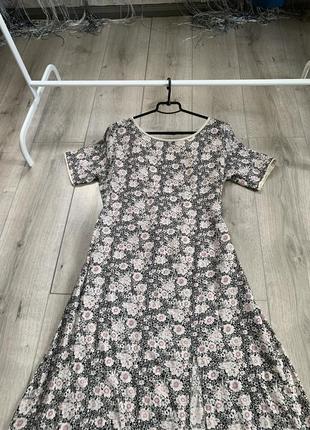 Платье макси вискоза размер s серого цвета3 фото