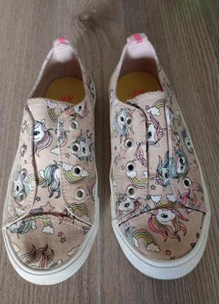 Кеды мокасины кроссовки слипоны h&amp;m 19 см 30 размер 6 лет
