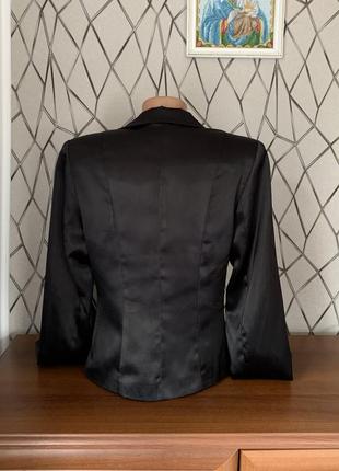Атласный пиджак черного цвета размер s3 фото