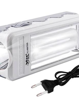 Фонарь luxury 6870 g, 1w+20smd, встроенный аккумулятор, зу 220v