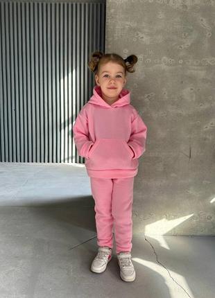 Спортивный костюм трехнитка на флисе для девочек и мальчиков