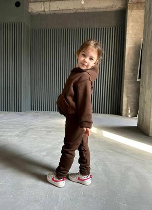 Спортивный костюм трехнитка на флисе для девочек и мальчиков