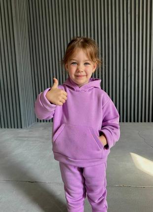Спортивный костюм трехнитка на флисе для девочек и мальчиков