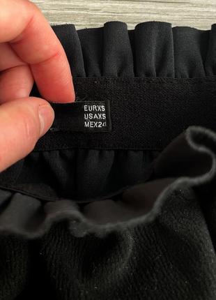 Юбка классическая мини-юбка черная замшевая брендовая с высокой талией bershka xs s4 фото