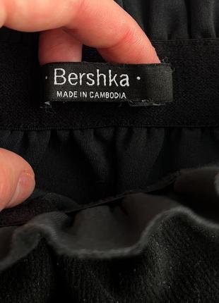 Юбка классическая мини-юбка черная замшевая брендовая с высокой талией bershka xs s3 фото
