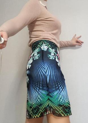 Стильная летняя юбка миди в тропический принт s.oliver на 12-14/l-xl размер2 фото