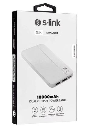 Зовнішній акумулятор power bank s-link 10000mah