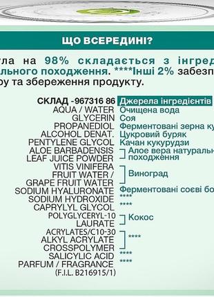 Garnier skin naturals гиалуроновый алоэ-гель для нормальной и смешанной кожи лица