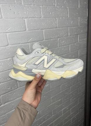 Кроссовки new balance 9060 quiartz grey team cream3 фото