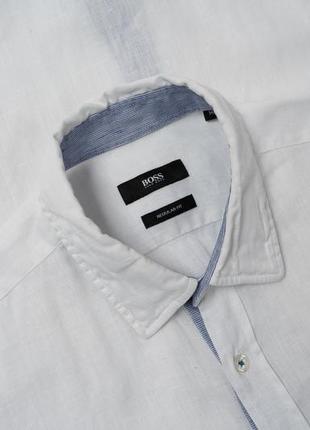 Hugo boss regular fit linen shirt  чоловіча сорочка