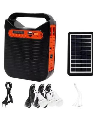 Портативна сонячна станція, кемпінговий ліхтар gd lite gd-8017 smart, power bank, solar