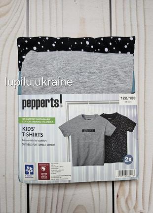 Pepperts набір футболок на дівчинку оверсайз  122/128 р дитячих футболка 2 шт набор комплект на девочку2 фото