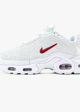 Женские кроссовки nike air max tn "white/red"