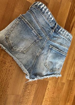 Короткі джинсові шорти блакитні хс с4 фото