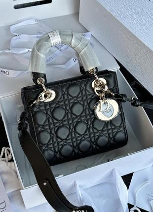 Christian dior small lady dior my abcdior bag black