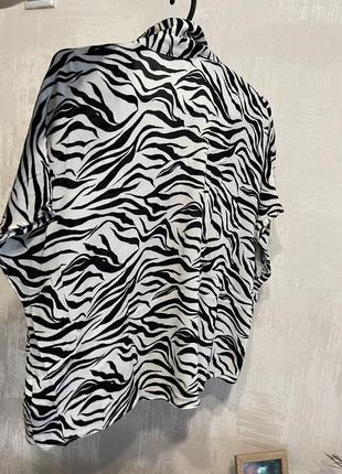 Divided h&amp;m рубашка рубашка принт зебра анималистичный8 фото
