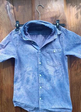 Блуза джинсы с розовым оттенком