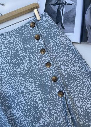Длинная шифоновая юбка с разрезом. юбка на пуговицах2 фото