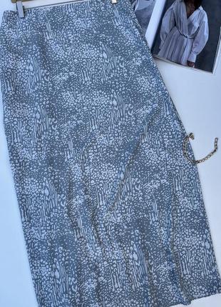 Длинная шифоновая юбка с разрезом. юбка на пуговицах6 фото