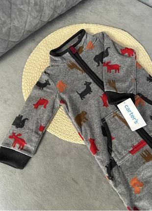 Carter's микрофлисовые человечки ромперы с открытыми ножками