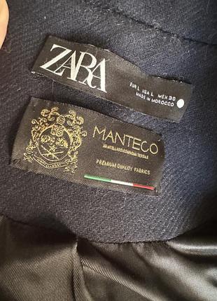 Вовняне пальто zara з італійської тканини manteco, колекція преміум.8 фото
