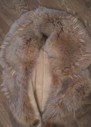 Натуральный песец.мех с воротника дублёнки