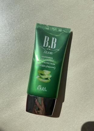 Вв-крем для обличчя ekel aloe bb cream spf 50+ з екстрактом алое, 50 мл