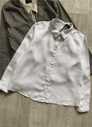 Женская льняная рубашка, льняная рубашка оверсайз, сорочка оверсайз, блузка, лляна блуза2 фото